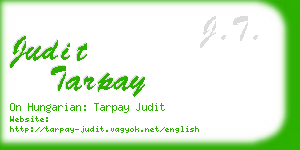 judit tarpay business card